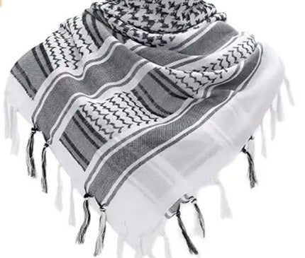 Keffieh Traditionnel Noir et Blanc