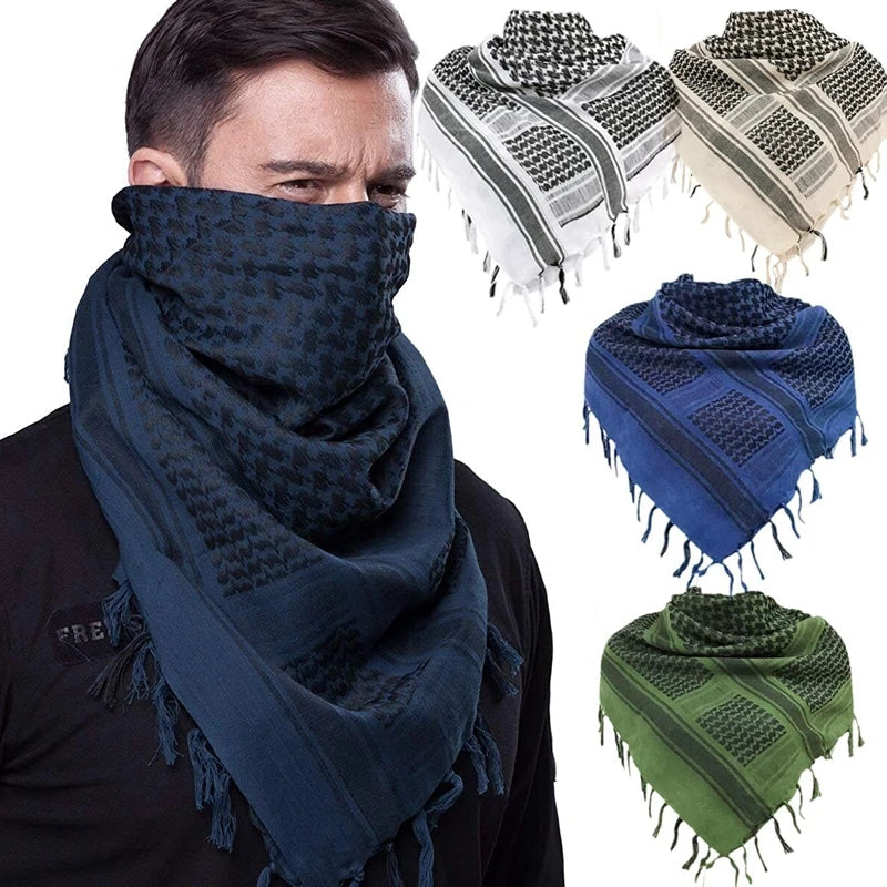 Foulard Tactique Beige à Franges