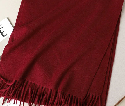 Écharpe Douce Grise avec Franges
