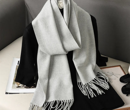 Écharpe Douce Gris Clair Homme