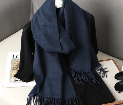 Écharpe Homme Bleu Marine Élégante