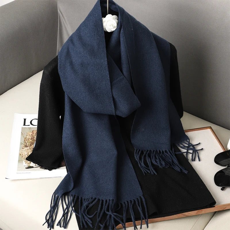 Écharpe Homme Bleu Marine Élégante